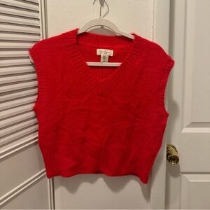 Jessica Simpson Red Knit Vest